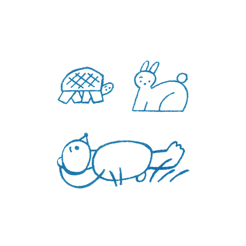 KORI JIRUSHI Color Acrylic Stamp 3pcs Set — Clear Stamp