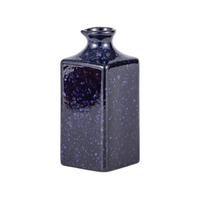 Blue Reactive Glaze Sake Bottle