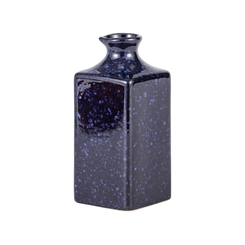 Blue Reactive Glaze Sake Bottle