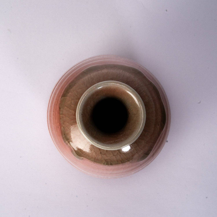 Mino Ware Pink Sake Bottle