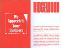Signs & Artifacts No. 1: Ridgewood