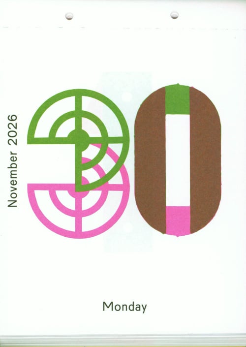 Karel Martens: Every Day is a New Day 2026 (Calendar)