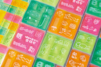 KORI JIRUSHI Color Acrylic Stamp 6pcs Set — Clear Stamp (green)