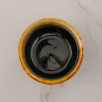 Black and Brown Reactive Glaze Sake Cup