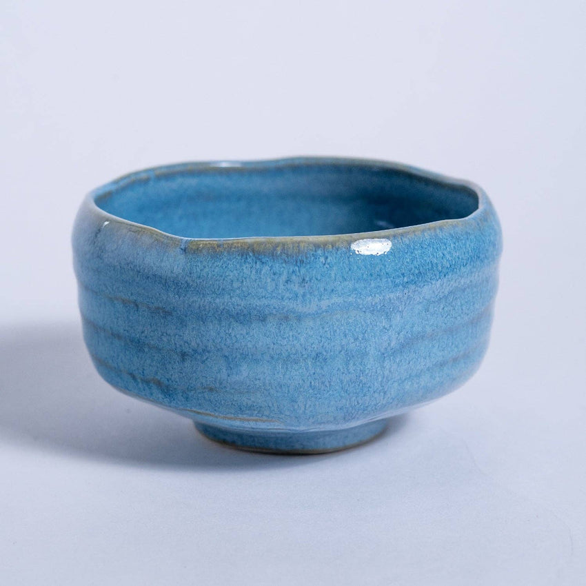 Sky Blue Hanagata Matcha Bowl