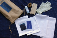 Yamato Indigo Shibori Kit: Bandana + Tenugui