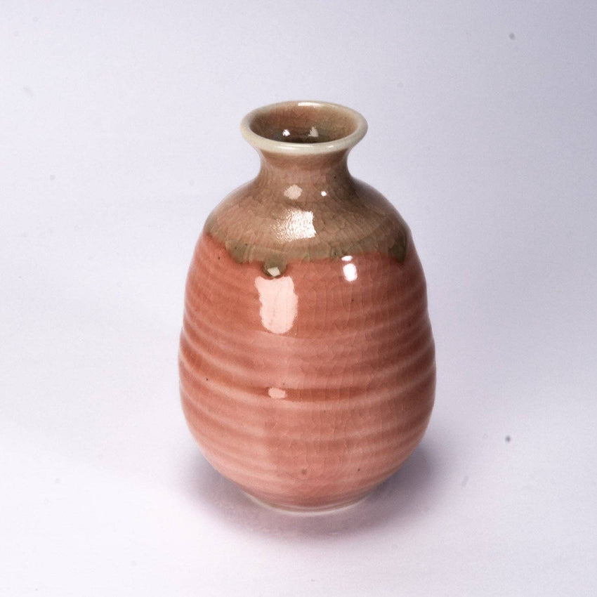 Mino Ware Pink Sake Bottle