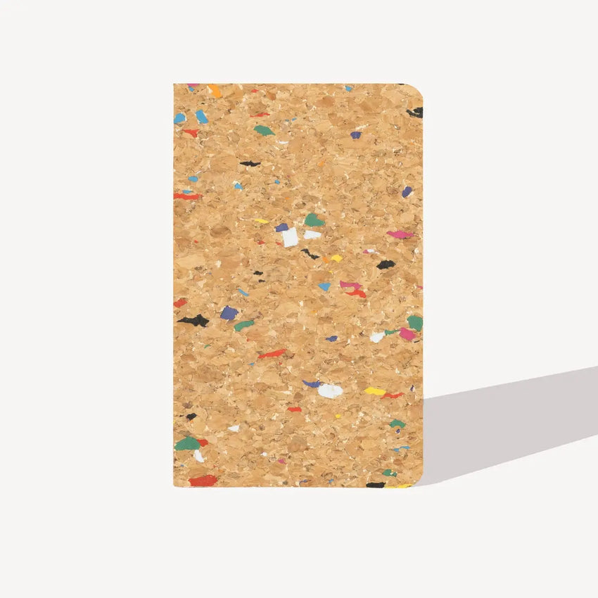 Cork + Stone Paper Color Dot Water-Proof Notebook