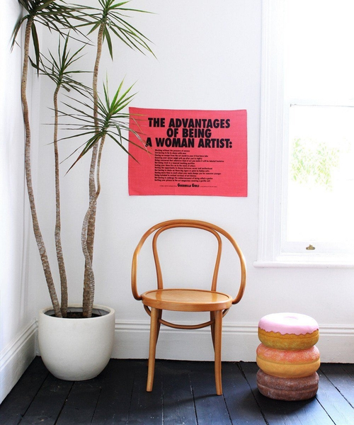 Advantages of Being A Woman Tea Towel X Guerrilla Girls