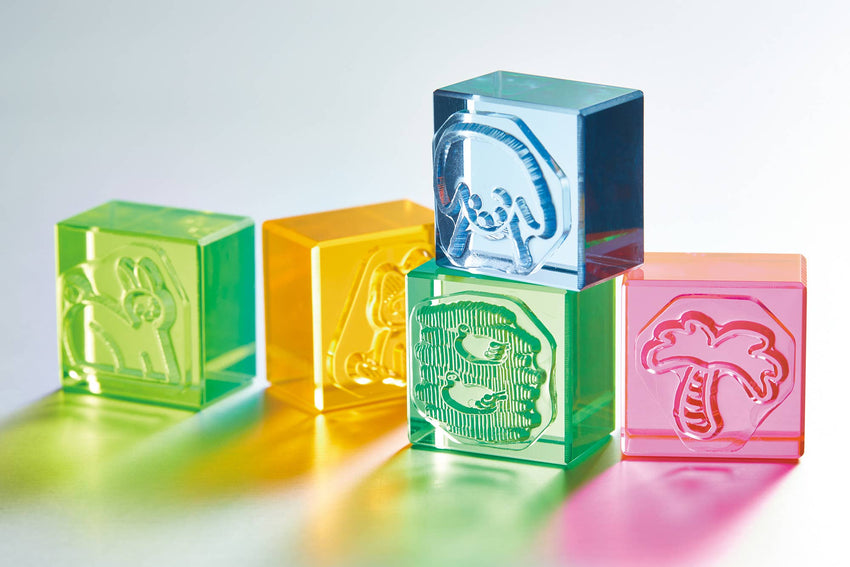 KORI JIRUSHI Color Acrylic Stamp 6pcs Set — Clear Stamp (green)