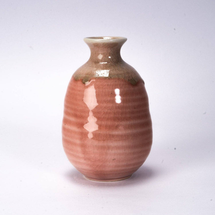 Mino Ware Pink Sake Bottle