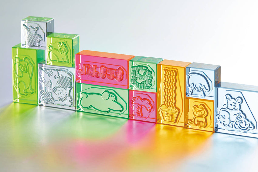KORI JIRUSHI Color Acrylic Stamp 6pcs Set — Clear Stamp (green)