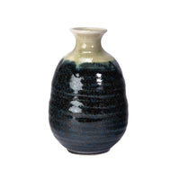 Mino Ware Navy and Beige Sake Bottle
