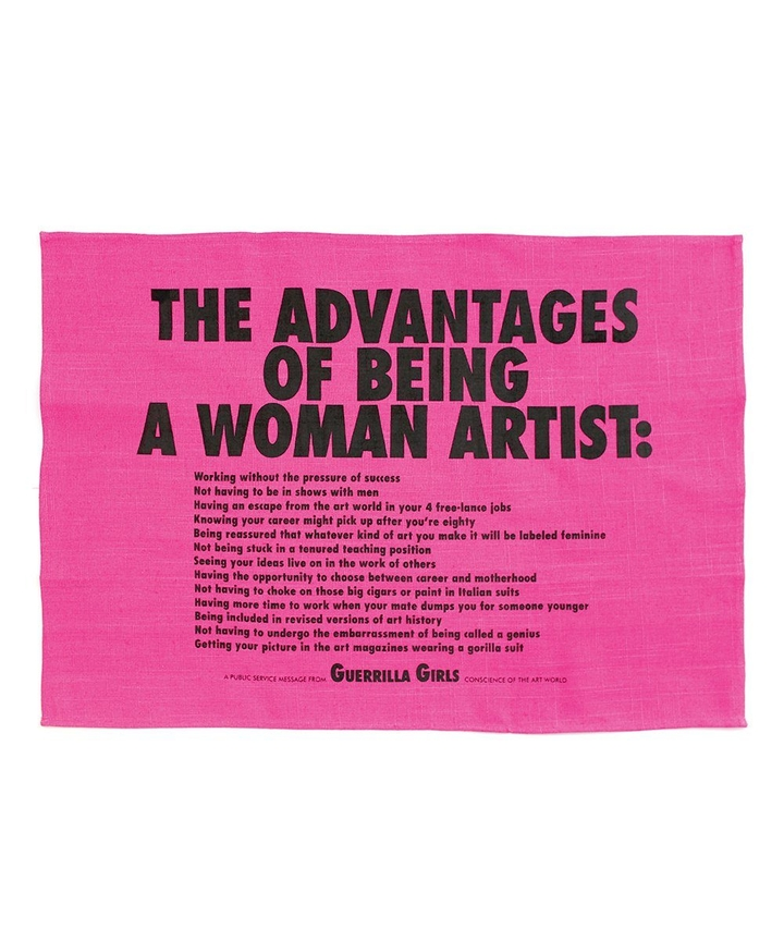 Advantages of Being A Woman Tea Towel X Guerrilla Girls