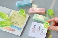 KORI JIRUSHI Color Acrylic Stamp 3pcs Set — Clear Stamp
