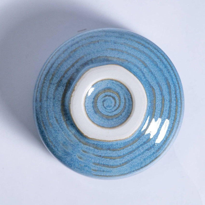 Sky Blue Hanagata Matcha Bowl