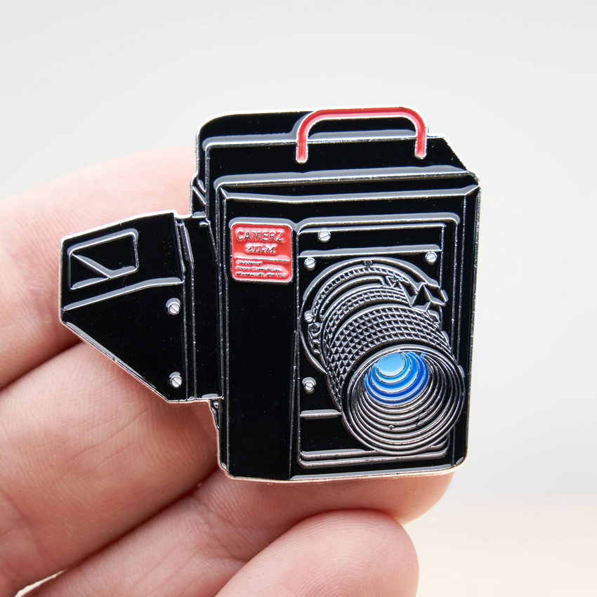 School Picture Large Format Film Camera Pin