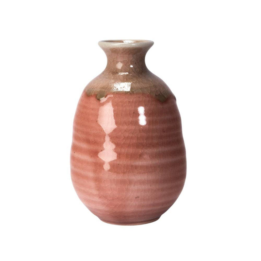 Mino Ware Pink Sake Bottle