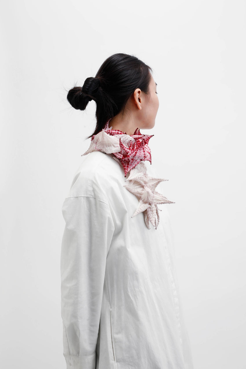 Japanese Silk Tekumo Shibori Scarf