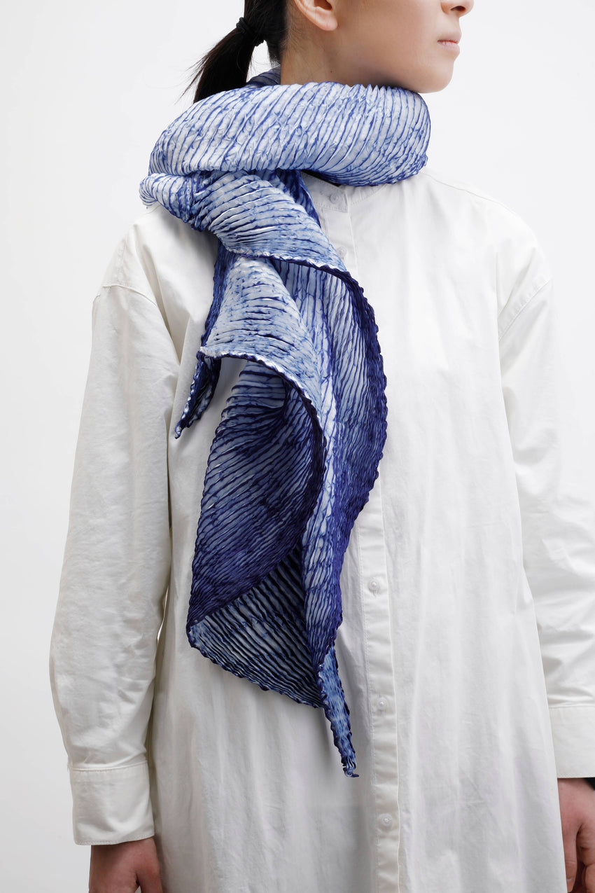 Japanese Silk Nui-Shime Shibori shawl