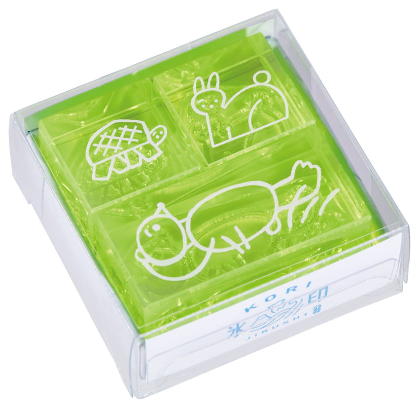 KORI JIRUSHI Color Acrylic Stamp 3pcs Set — Clear Stamp