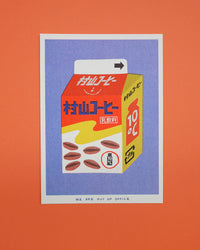 A risograph print of box milky coffee