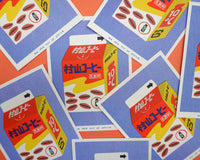 A risograph print of box milky coffee