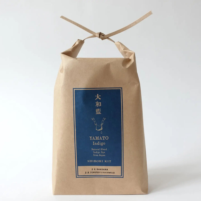 Yamato Indigo Shibori Kit: Bandana + Tenugui