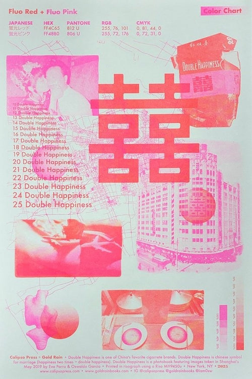 Color Chart Fluo Red + Fluo Pink