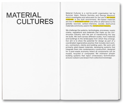 Material Cultures: Material Reform