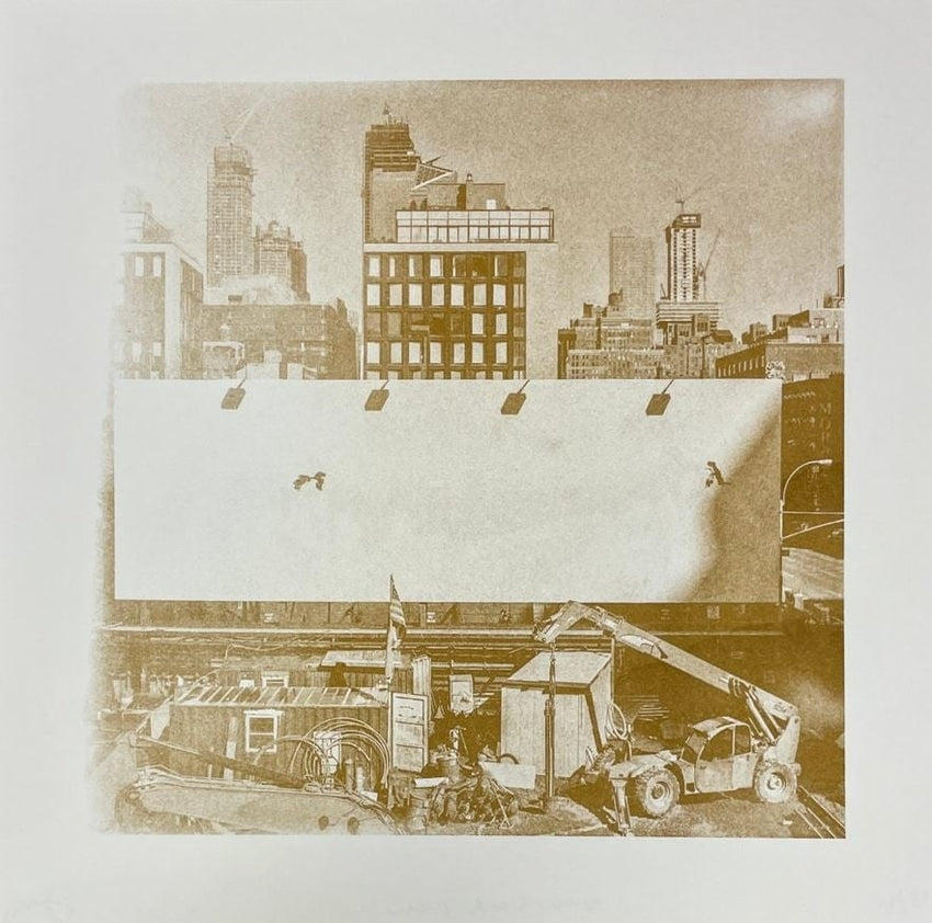 New York view from the High Line riso print