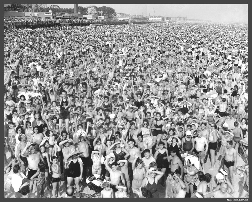 Poster Coney Island, Weegee, 1938