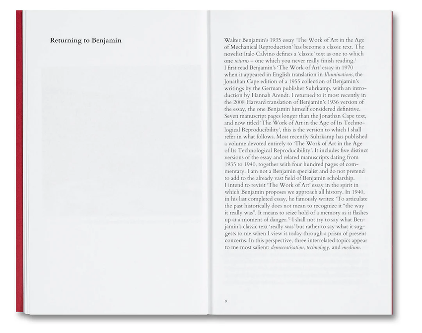 Victor Burgin: Returning to Benjamin: Art in the Age of AI