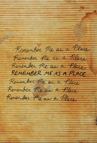 Andrea Sarcos: Remember Me as a Place (Signed)