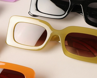 Bold Rectangular Sunglasses + sleeve