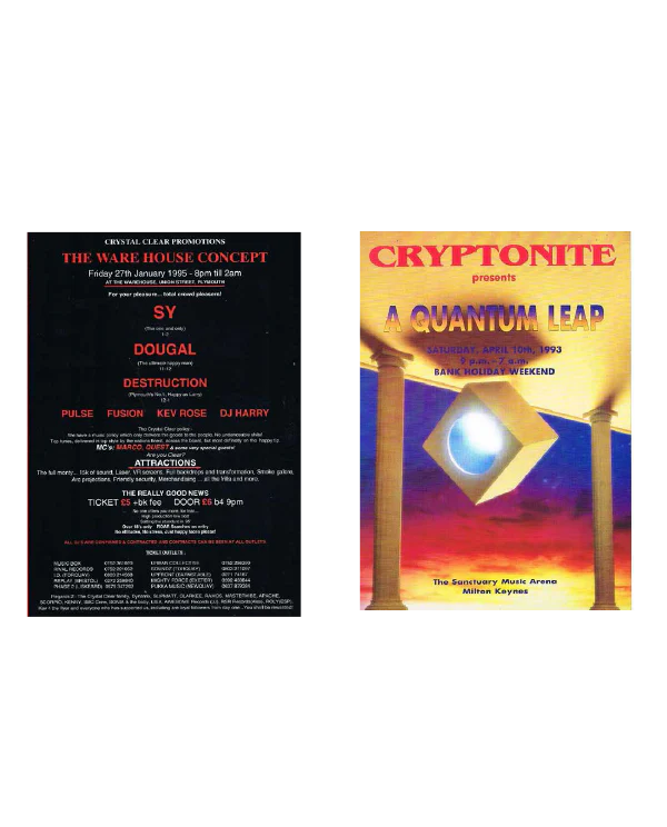 U.K. Rave Flyers 1991-1996